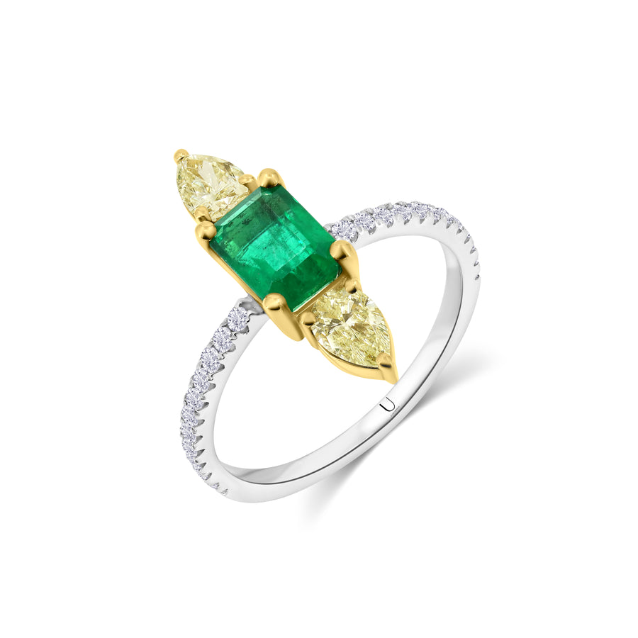 Emerald Sunrise Ring