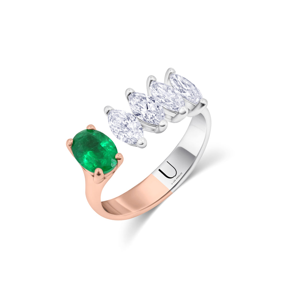 Emerald Open Band Ring