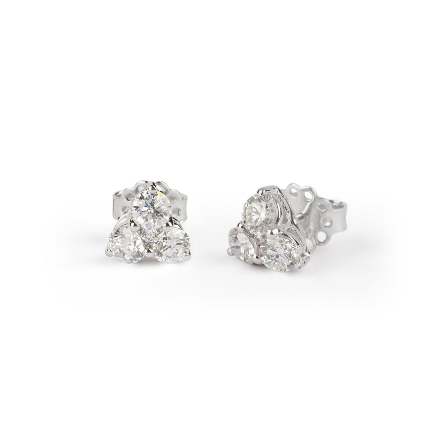 Trio Diamond Studs | Diamond Stud Earrings