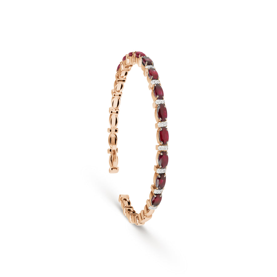 Ruby & Diamond Cuff Bracelet